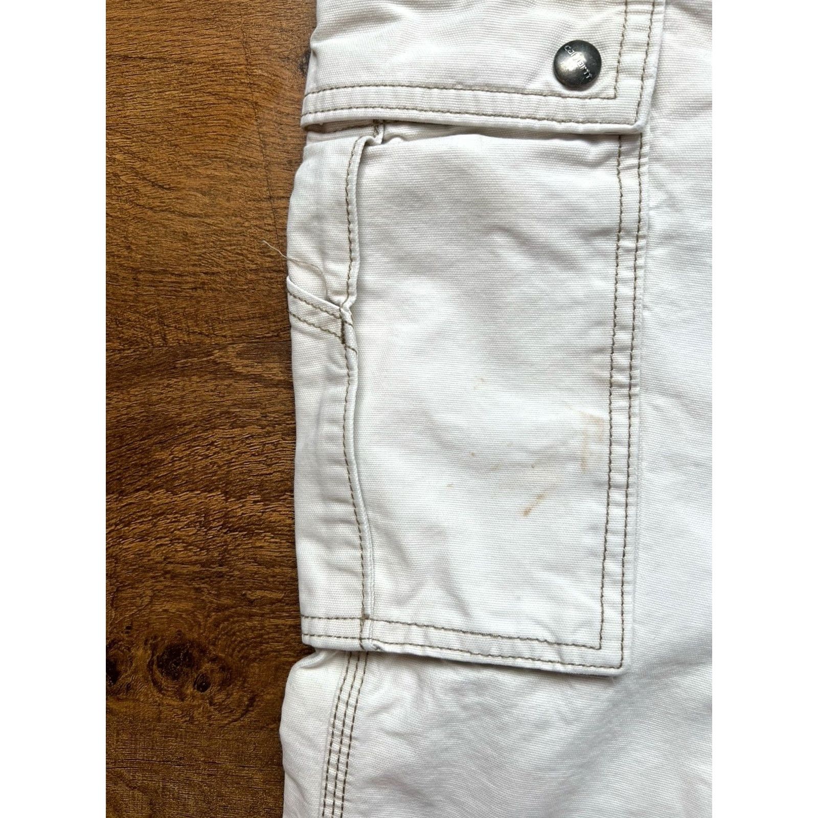 Carhartt Carhartt Cargo Pants Mens 38x29 Beige Relaxed Fit 5-Pocket Canvas Workwear Baggy Straight 100272 253 Size US 38 / EU 54 - 7 Thumbnail