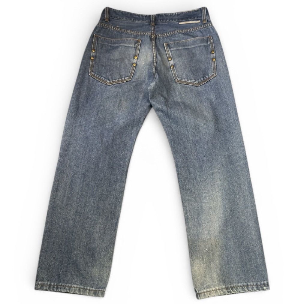 Dolce & Gabbana Dolce & Gabbana 2000 Blue Denim Studded Jeans Streetwear Size US 33 - 2 Thumbnail