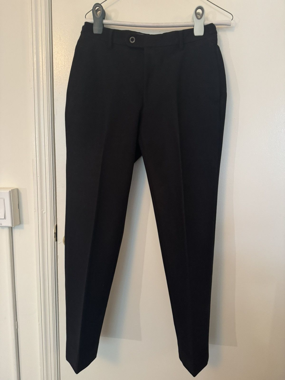 Phineas Cole Black wool pleated trouser Size US 29 - 1 Thumbnail