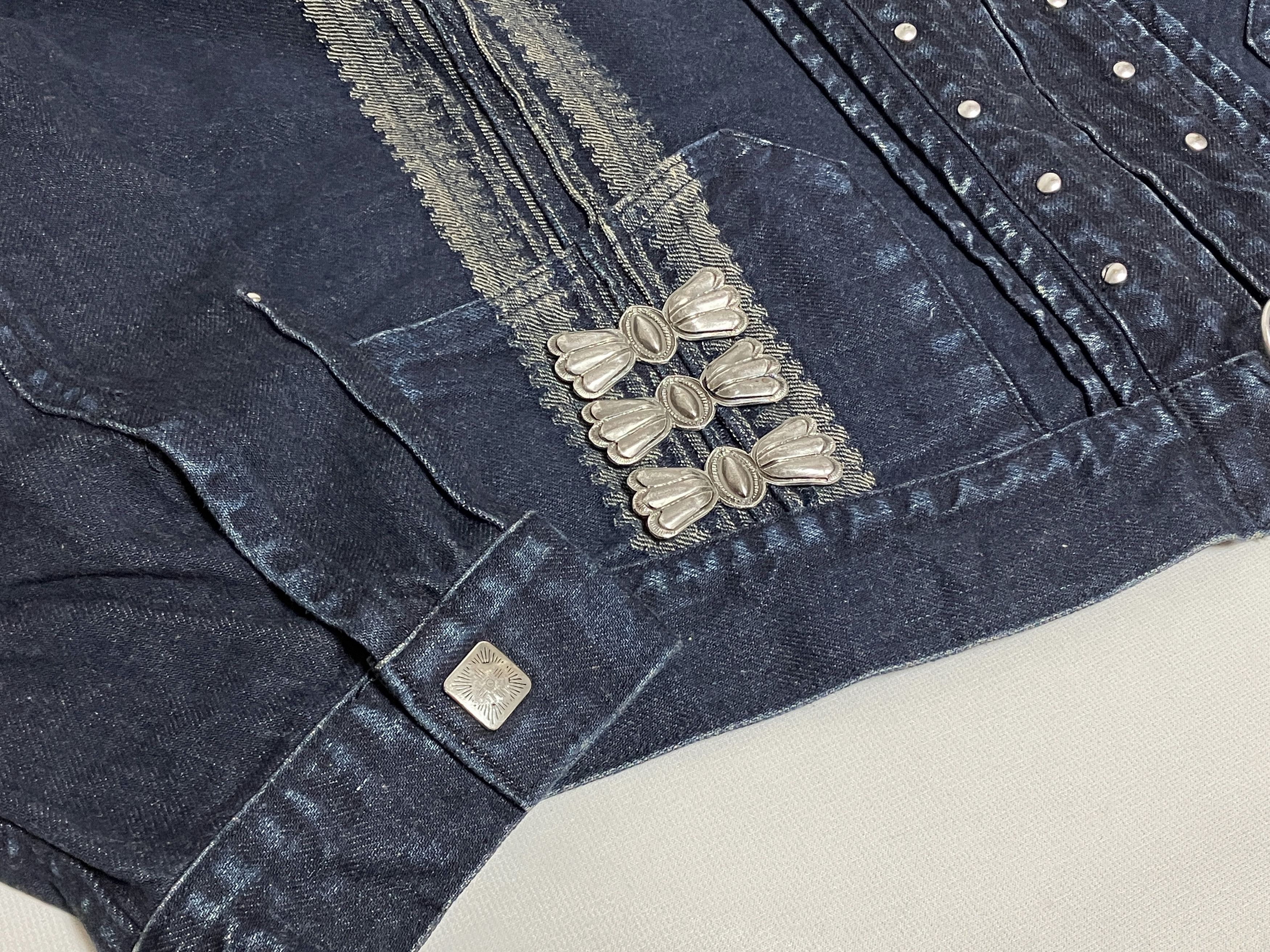 Kapital Kapital 12oz Yagasuri Jacquard Denim Chimayo Drizzler JKT Size US XXL / EU 58 / 5 - 13 Thumbnail
