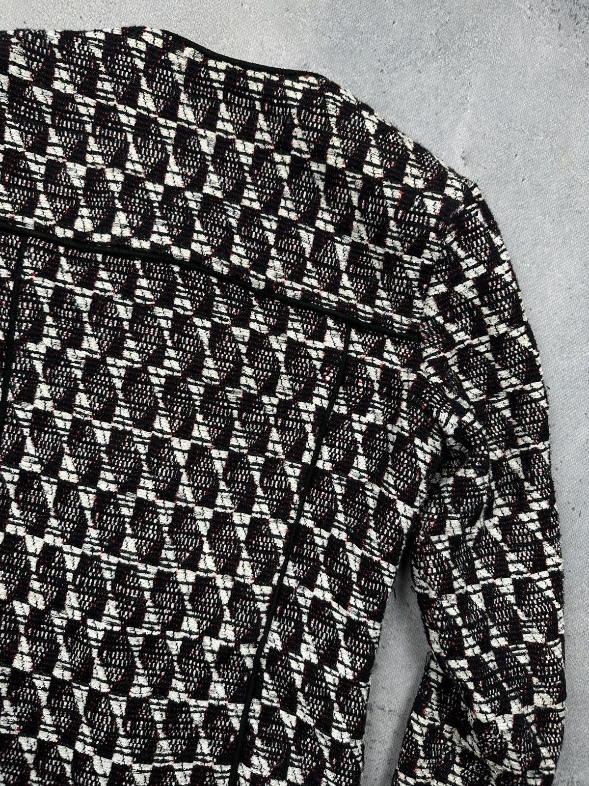 Iro Rare IRO Kamber Tweed Moto Jacket Textured Boucle Leather Size S / US 4 / IT 40 - 20 Thumbnail