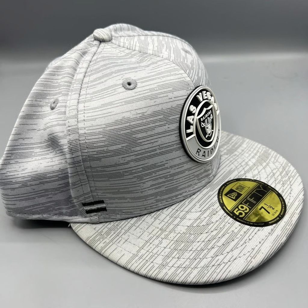 New Era Las Vegas Raiders Hat Men 7 1/2 59Fifty New Era NFL Fitted Size ONE SIZE - 3 Thumbnail