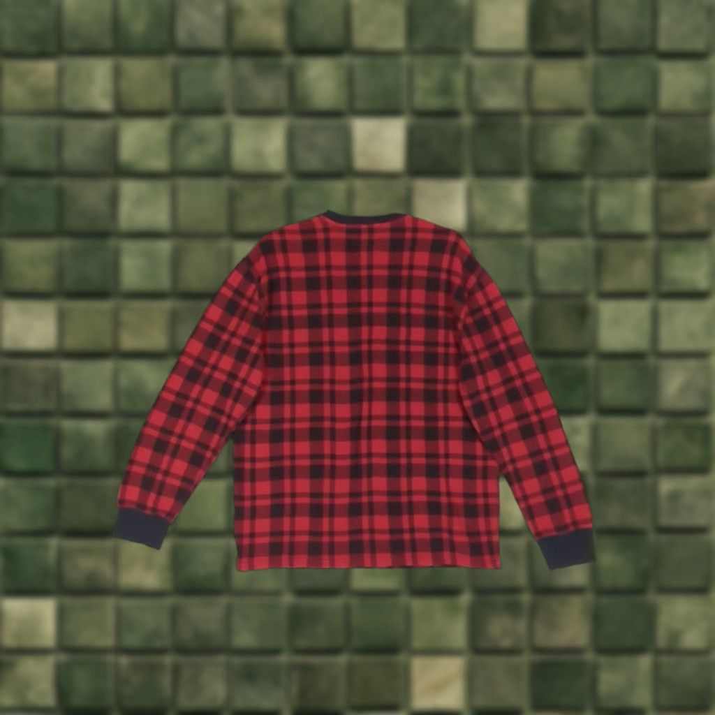 Polo Ralph Lauren Polo Ralph Lauren Shirt Mens 2XL Red Buffalo Check Thermal Waffle Cotton Knit Logo Long Sleeve Crew Neck Casual Outdoor Preppy All Seasons Camping Size US XXL / EU 58 / 5 - 1 Thumbnail