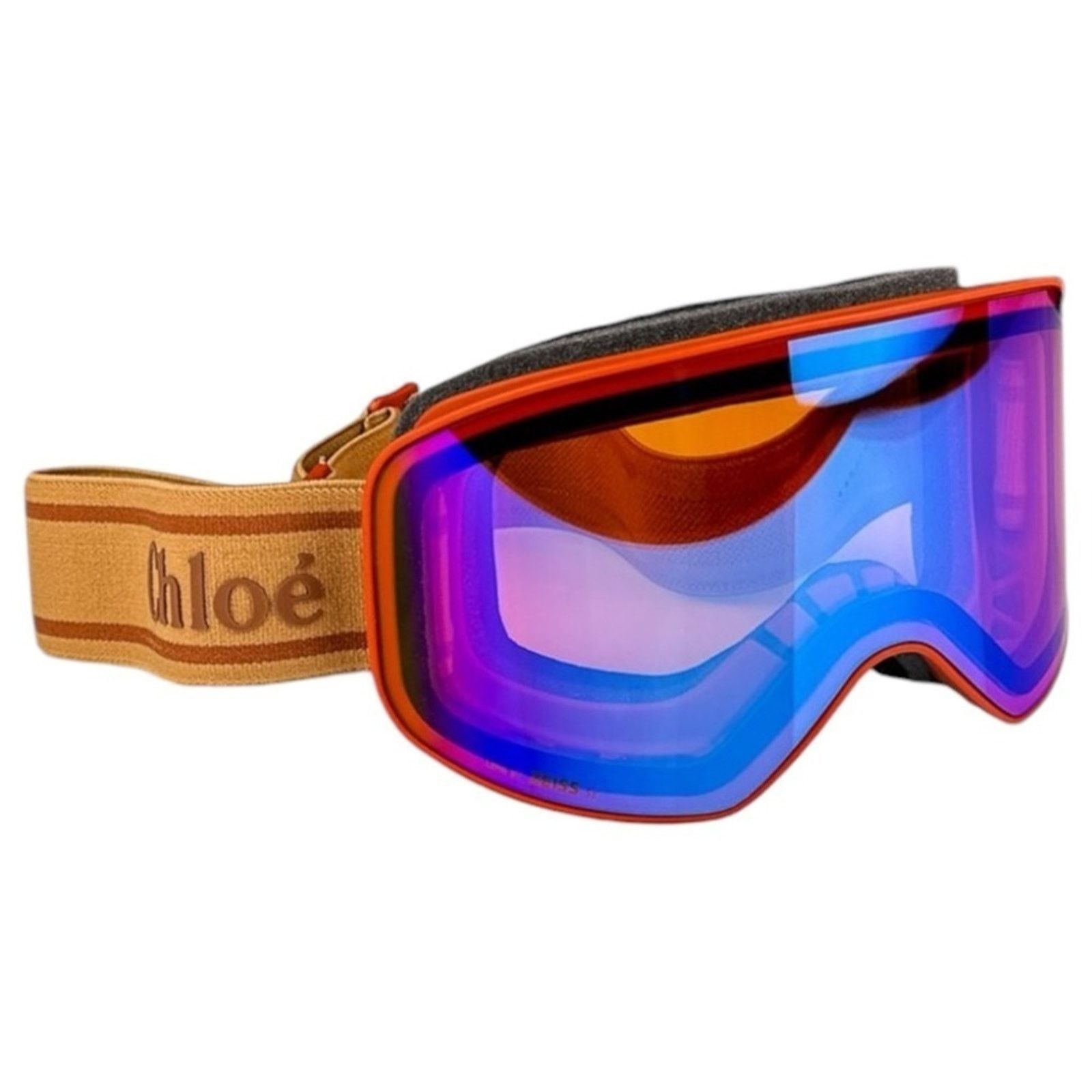 Chloe New! CHLOE Ski Mask CH0072S 003, Matte Rust/Orange Blue Size ONE SIZE - 1 Thumbnail