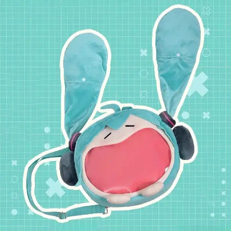 Vintage Kawaii Anime Hatsune Miku Cosplay Plush Backpack Size ONE SIZE - 3 Thumbnail