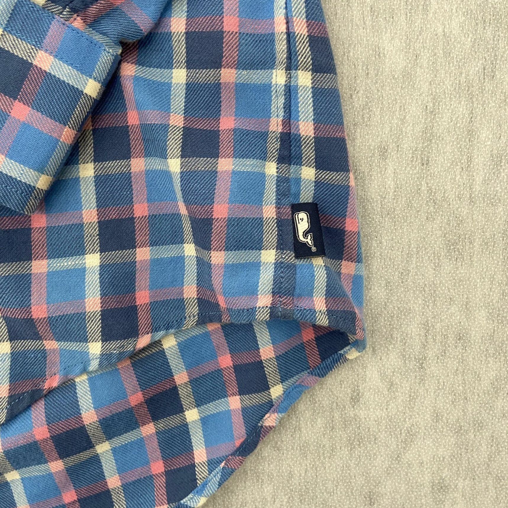 Vineyard Vines VINTAGE Vineyard Vines Mens Shirt Adult Large Blue Plaid Long Sleeve Button Slim Fit Crosby 90s Casual Size US L / EU 52-54 / 3 - 4 Thumbnail