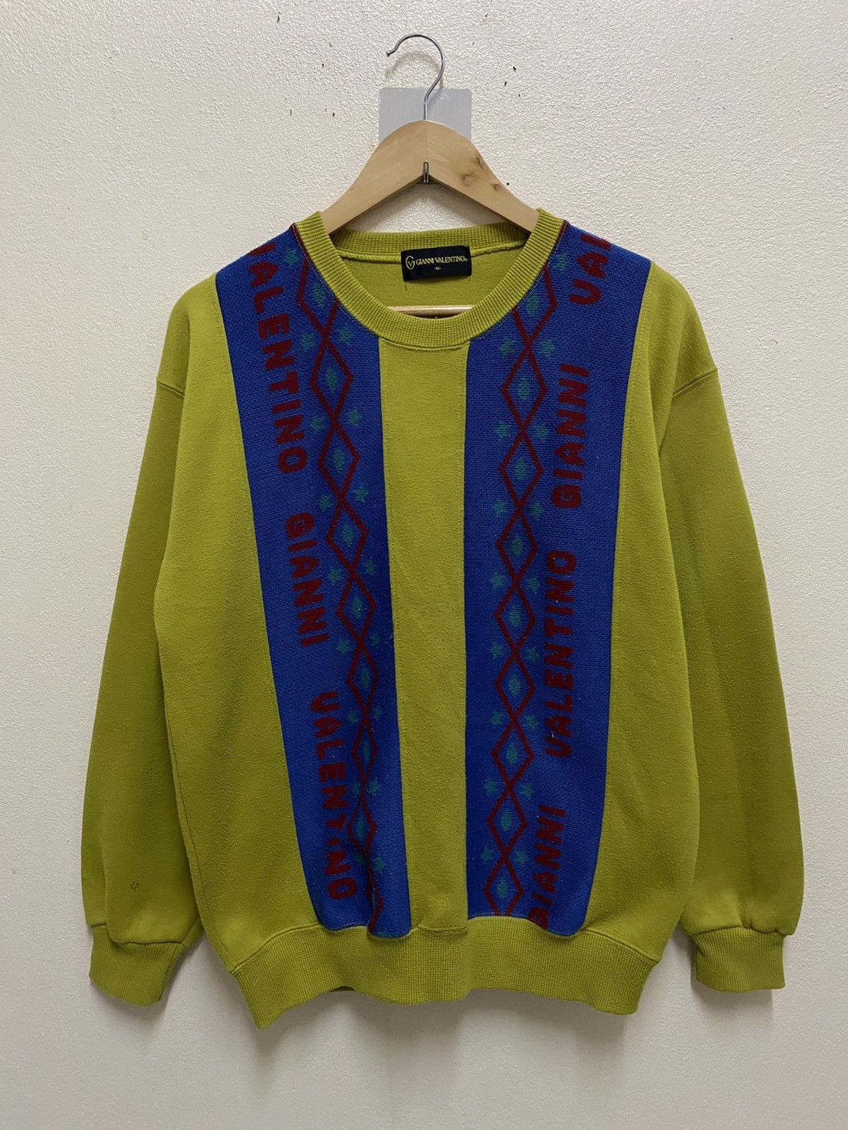 Vintage Vtg Gianni Valentino Sweatshirt Size US L / EU 52-54 / 3 - 1 Thumbnail