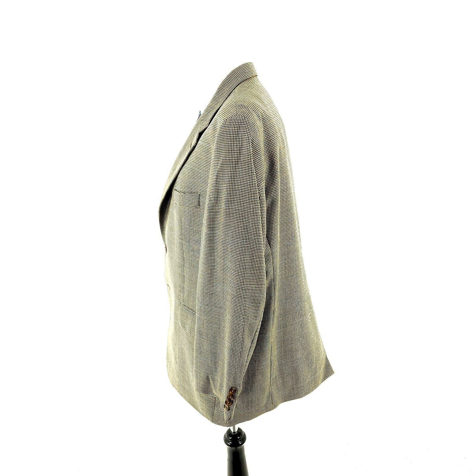 Lauren Ralph Lauren Lauren Ralph Lauren Wool 2 Button Sport Coat 42R Tan Houndst Size 42R - 5 Thumbnail