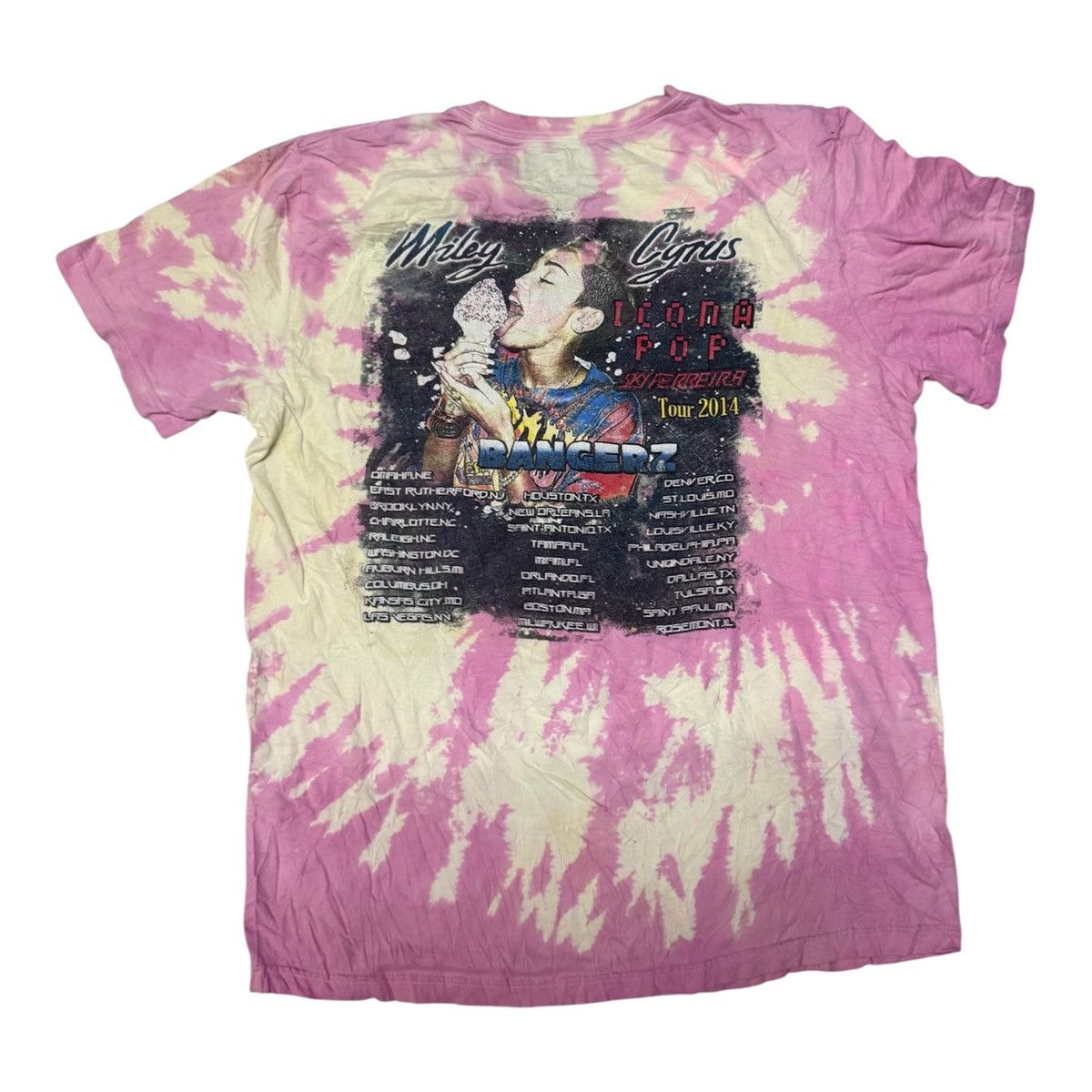 Band Tees Vintage Miley Cyrus Bangerz Tour 2014 Size US L / EU 52-54 / 3 - 2 Thumbnail