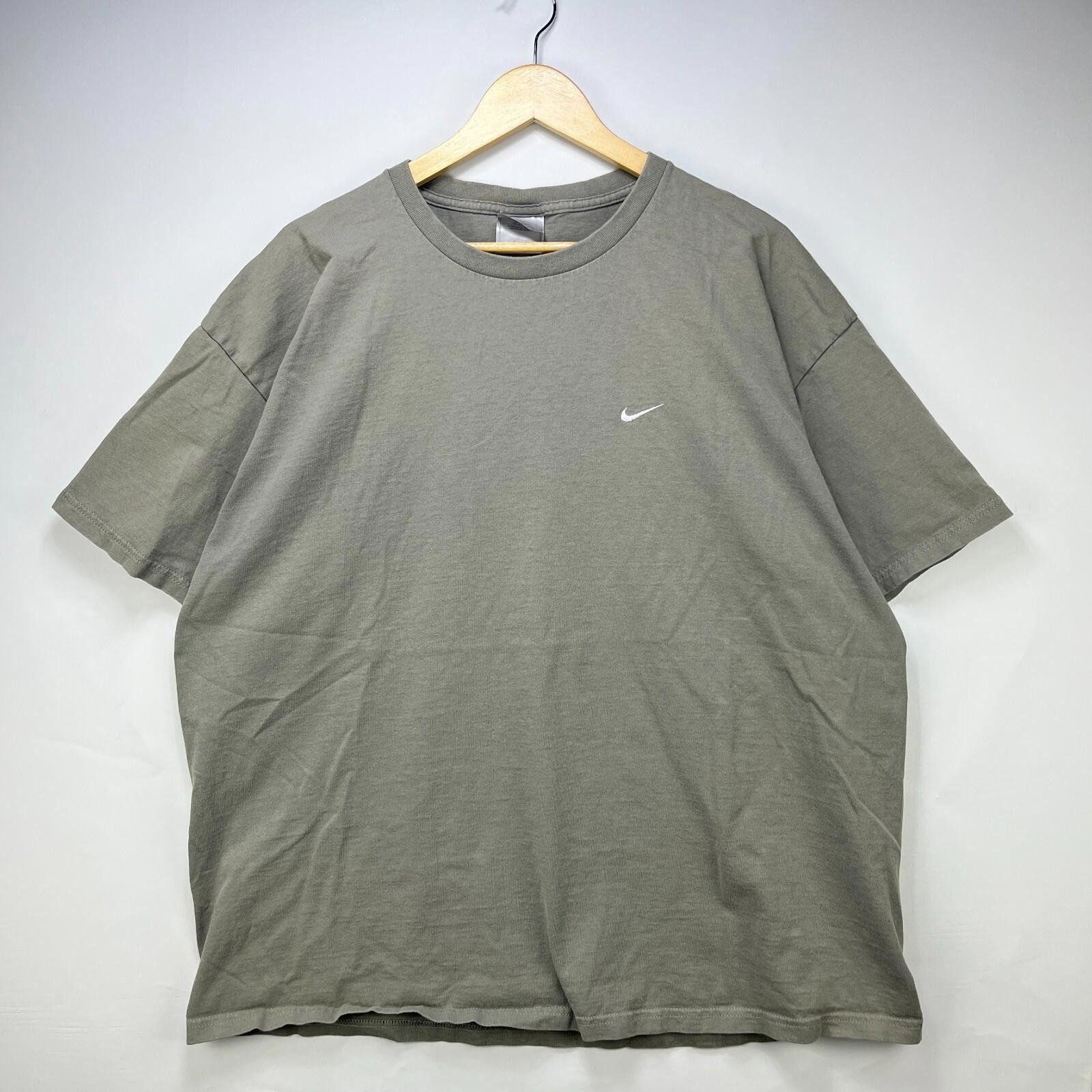 Nike Vintage Nike Mini Swoosh Embroidered Beige T Shirt Baggy XL Size US XL / EU 56 / 4 - 1 Thumbnail