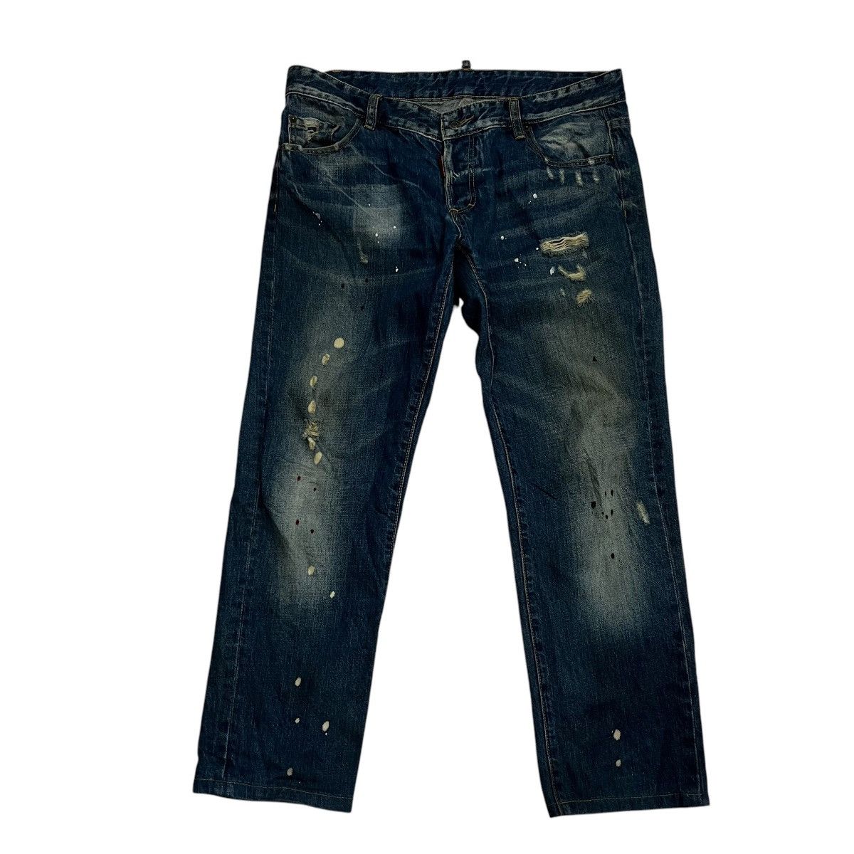 Dsquared2 Vintage Dsquared2 Distressed Art Denim Jeans Size 34" / US 12 / IT 48 - 1 Thumbnail