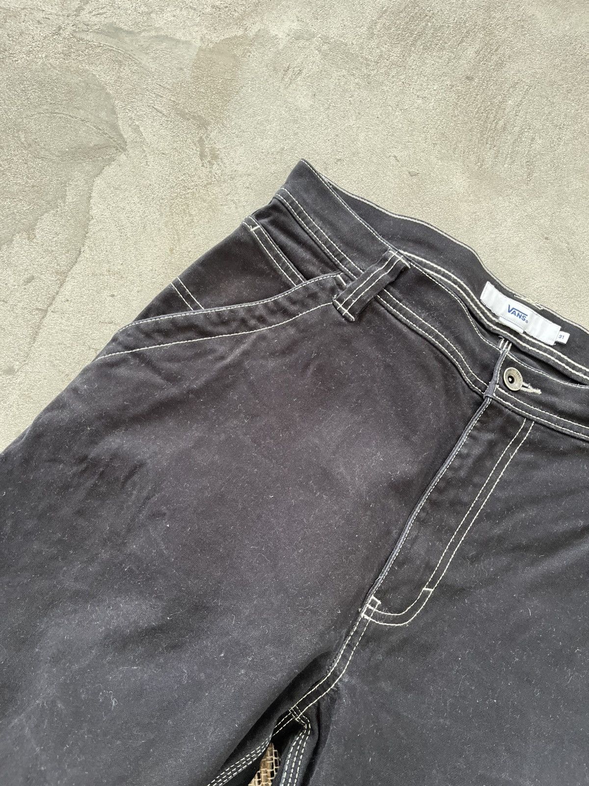 Vans Vintage Vans Workwear Style Black Denim Pants sk8 Y2K Size US 31 - 9 Thumbnail