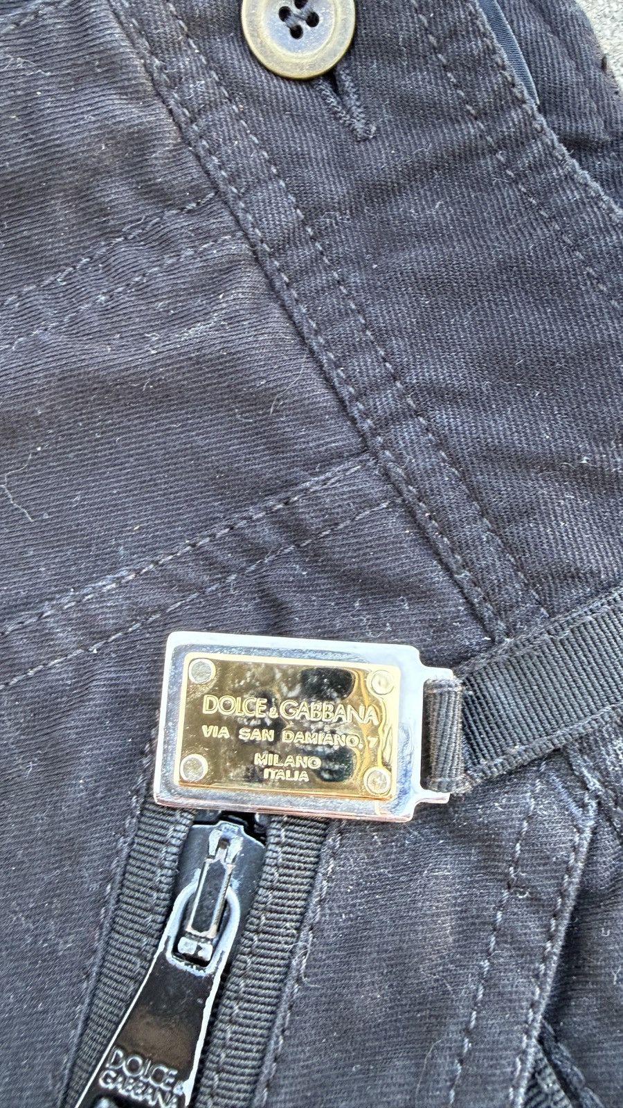 Dolce & Gabbana Dolce Gabbana Black Cargo Pants y2k Size US 35 - 3 Thumbnail