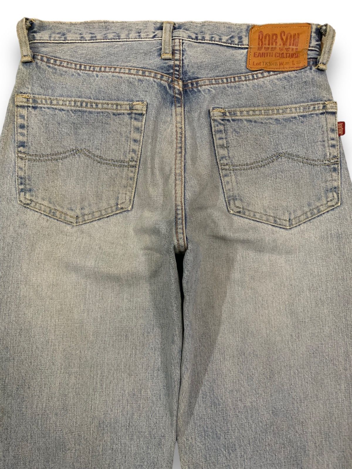 Japanese Brand Vintage 90s Bobson Selvedge Button Fly Loose Straight Jeans Size US 29 - 13 Thumbnail