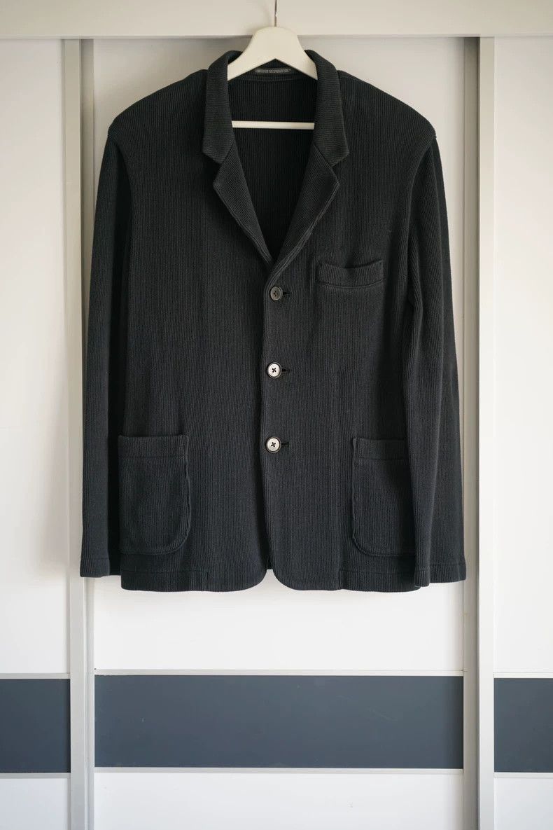 Yohji Yamamoto Yohji Yamamoto Yohji Yamamoto Black Striped Suit Jacket Size US S / EU 44-46 / 1 - 1 Thumbnail