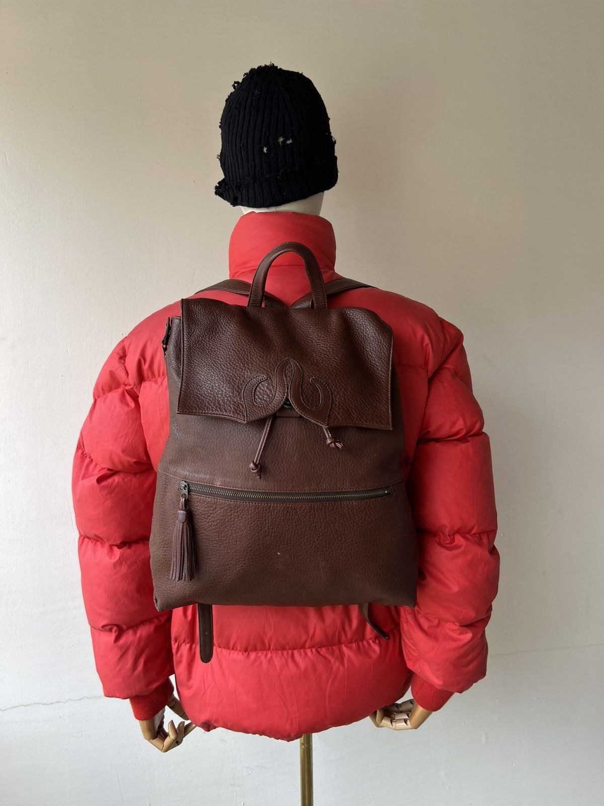 Vintage Aoyama Ibiza by Yoshida Patina Leather backpack Bag