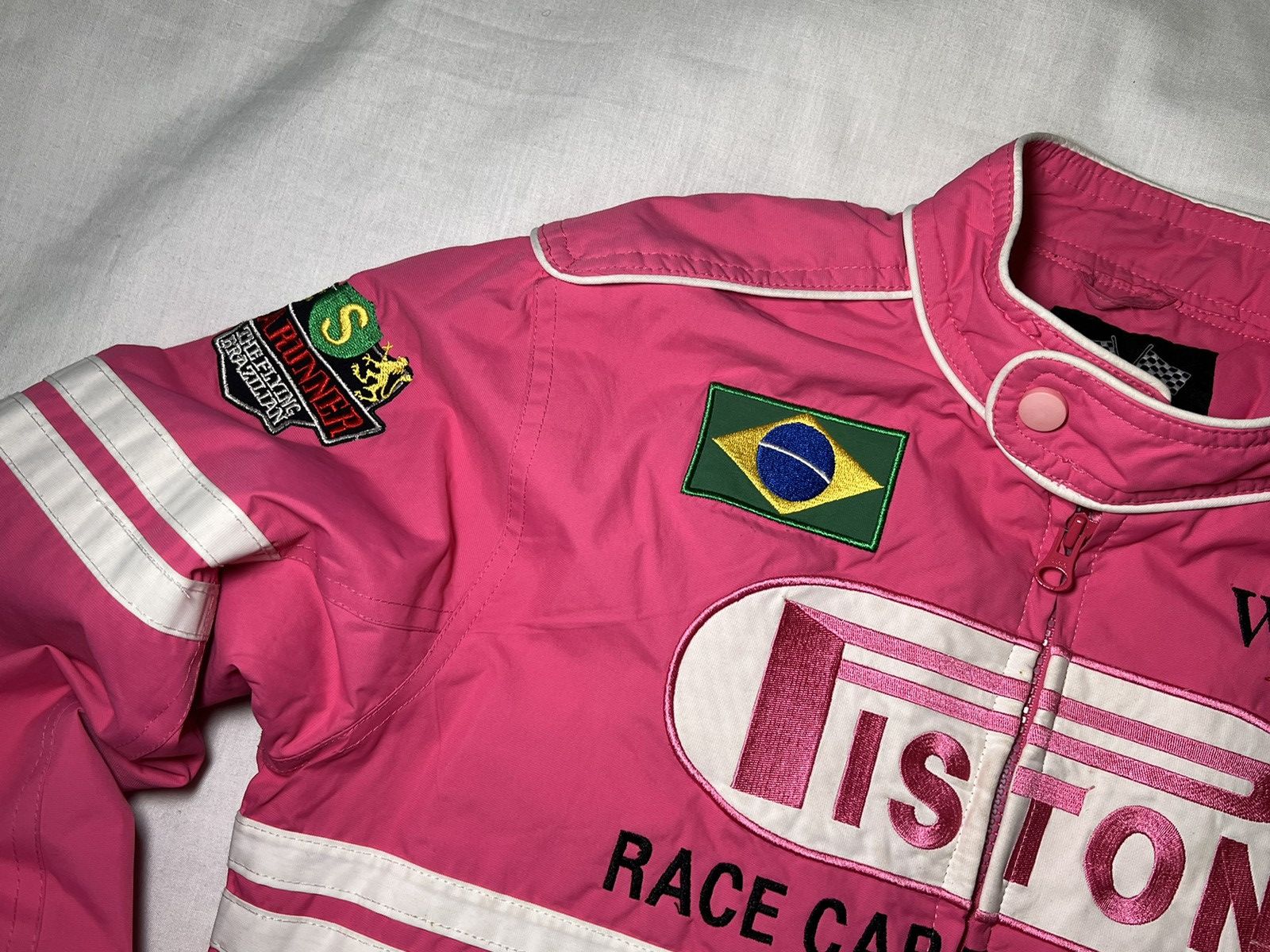 Vintage Vintage racing F1 Fiston Brasil nylon jacket NASCAR Size US XXS / EU 40 - 5 Thumbnail