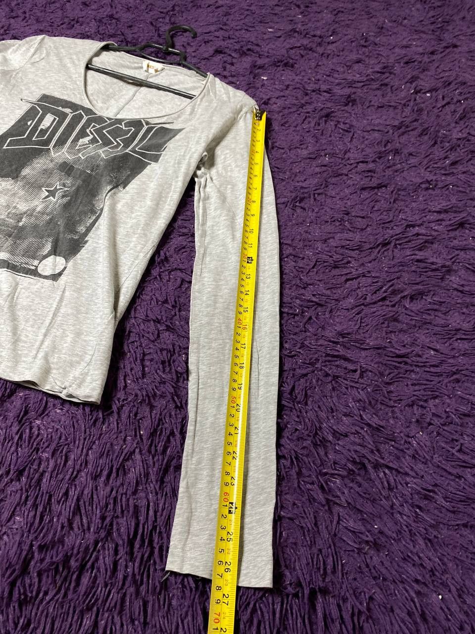 Diesel Y2K Long Sleeve gray big logo Diesel Vintage size L Size US L / EU 52-54 / 3 - 10 Thumbnail