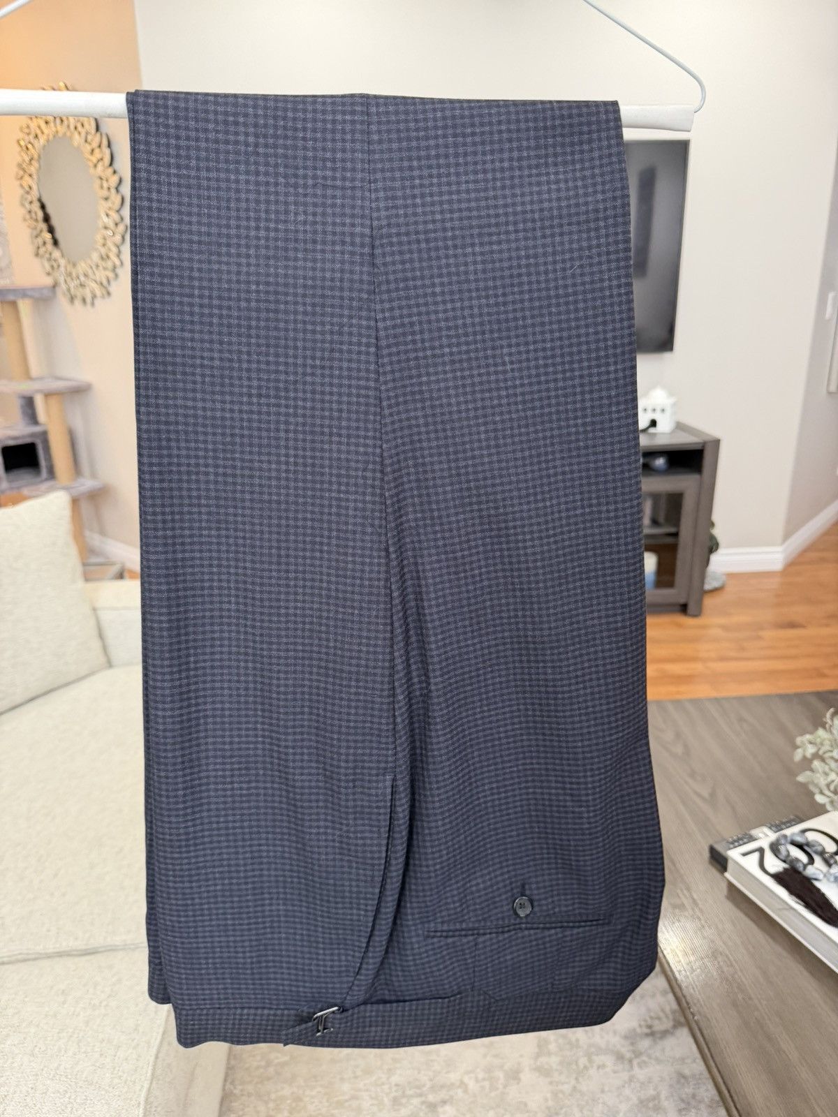 Tom Ford TOM FORD -navy/ grey Gingham Size 46R - 3 Thumbnail