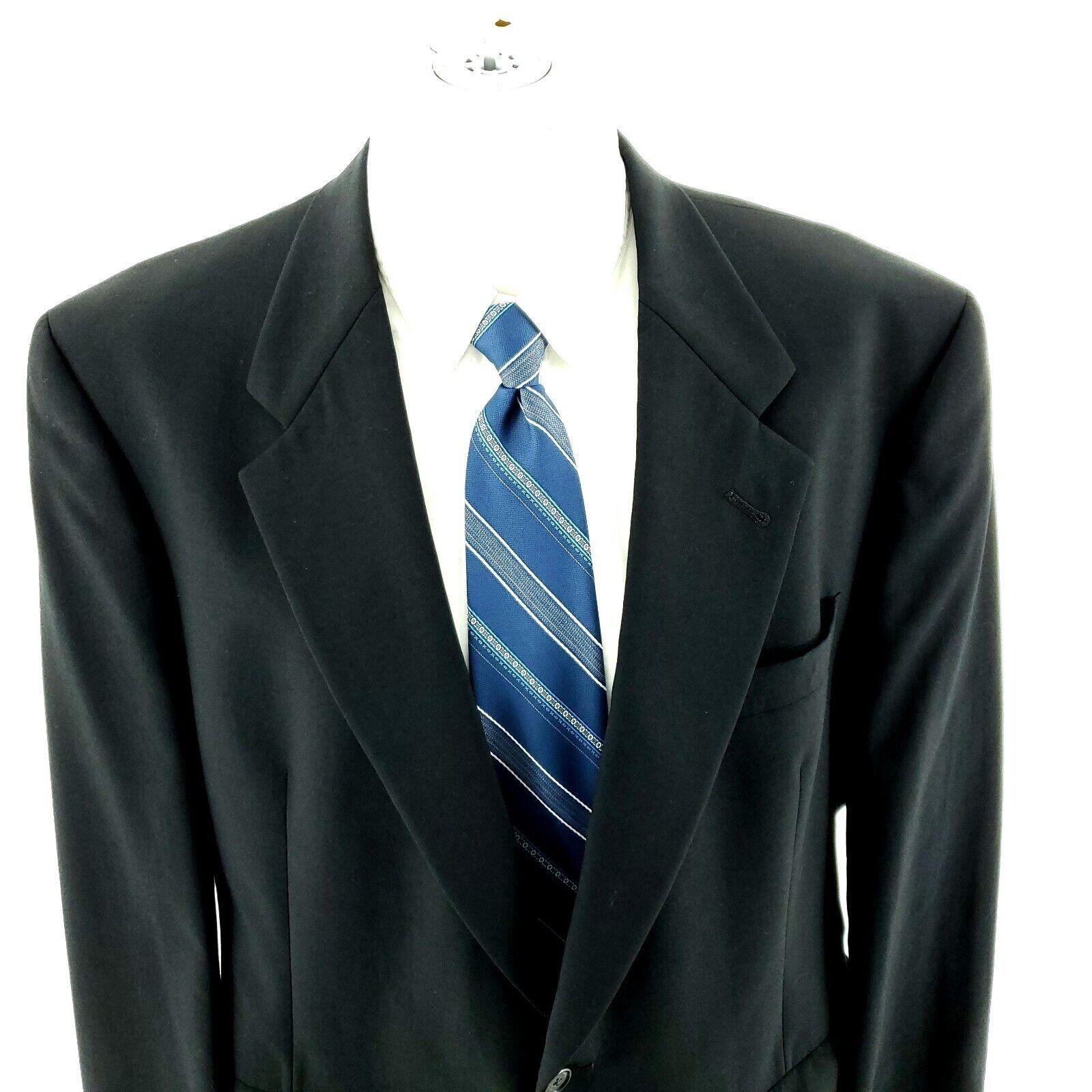 Hart Schaffner Marx Hart Schaffner Marx Wool 2 Button Blazer 44R Charcoal Gray Size 44R - 1 Thumbnail