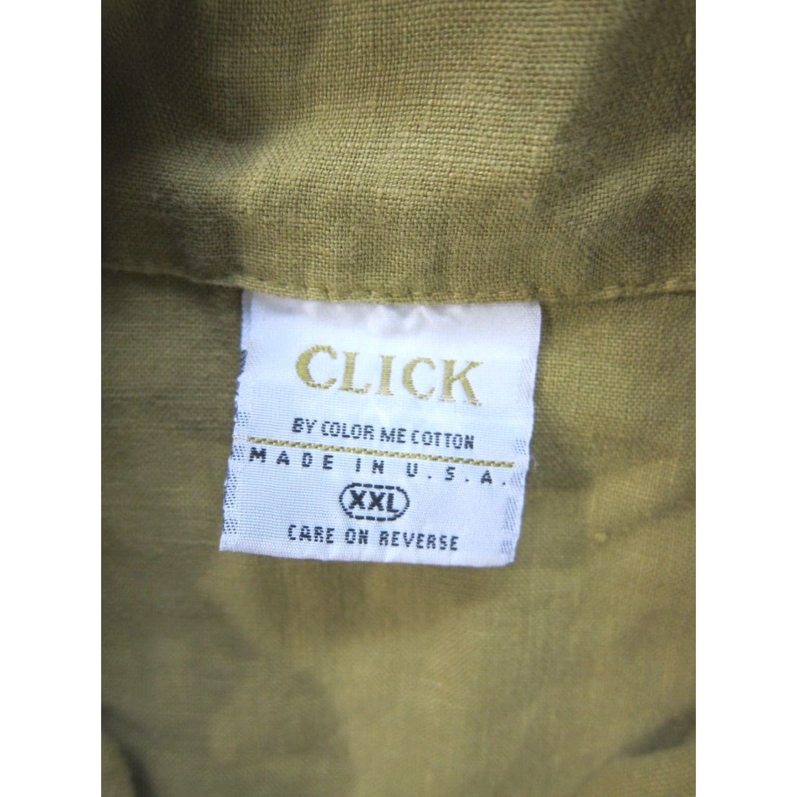 Vintage Colo Me Cotton 100% Linen Yellow Short Sleeve Button Down Shirt Men 2XL Size US XXL / EU 58 / 5 - 3 Thumbnail