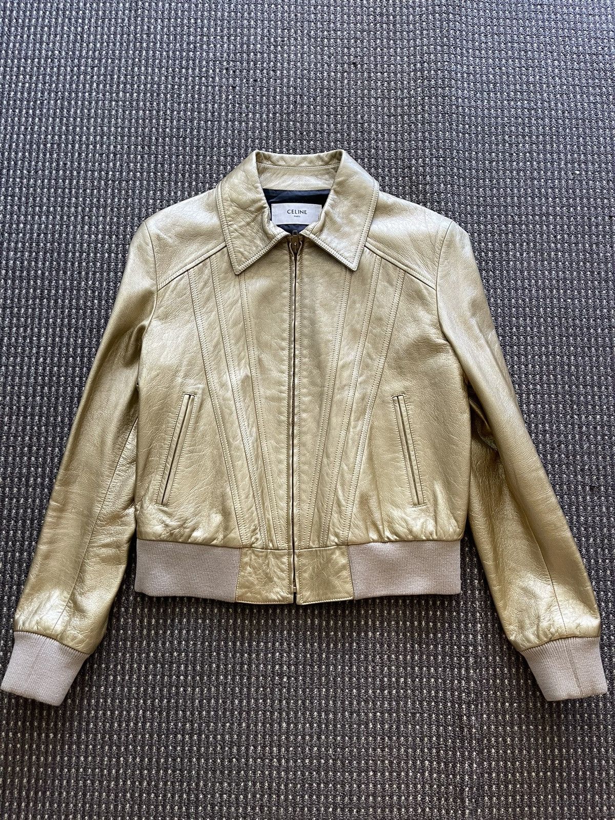 Celine × Hedi Slimane 2019 Leather Jacket Size US M / EU 48-50 / 2 - 1 Thumbnail