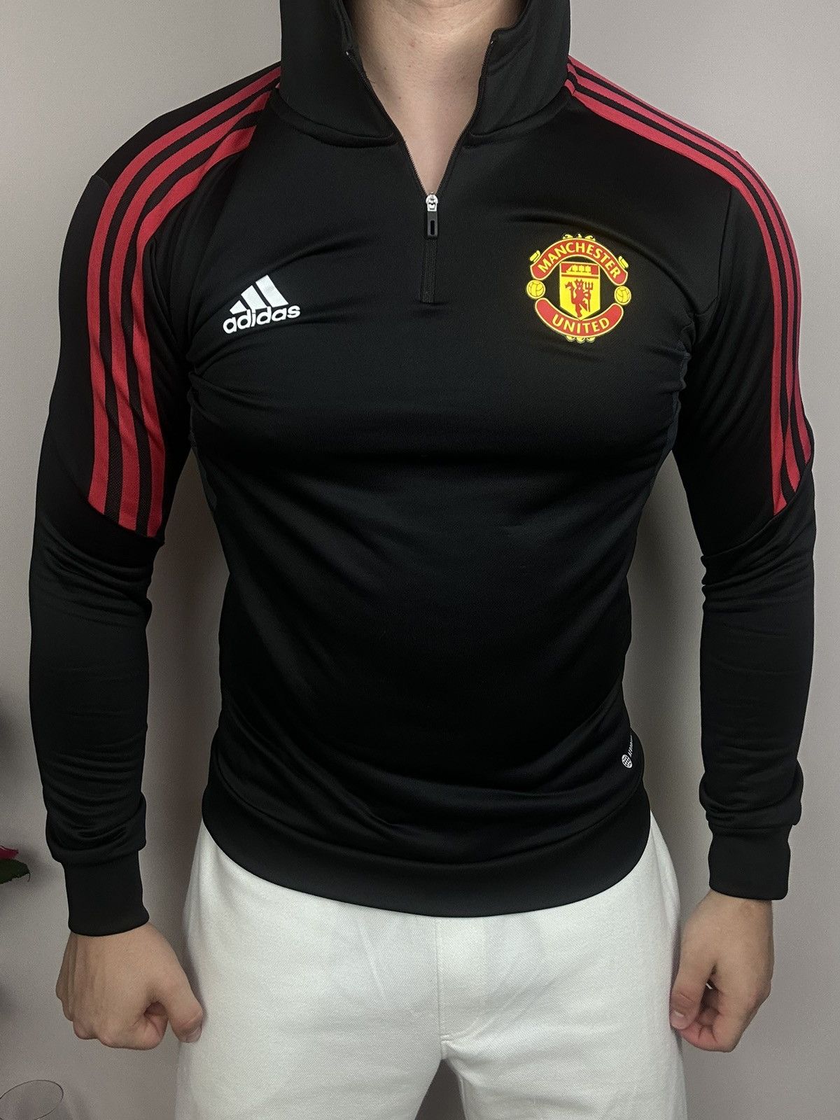 Adidas Adidas Manchester United FC track hoodie half zip black M Size US M / EU 48-50 / 2 - 8 Thumbnail