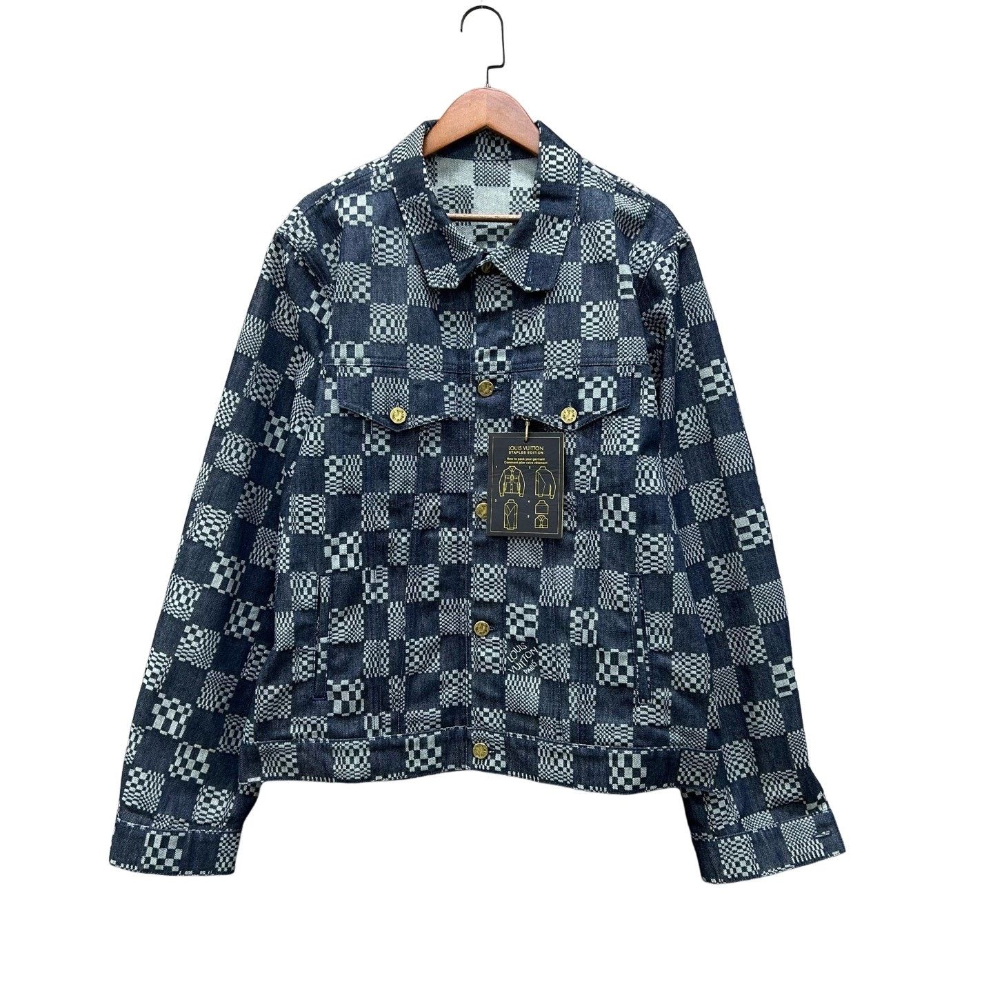 Louis Vuitton Louis Vuitton Staples Edition Damier Denim Jacket Size XXL Size US XXL / EU 58 / 5 - 1 Thumbnail