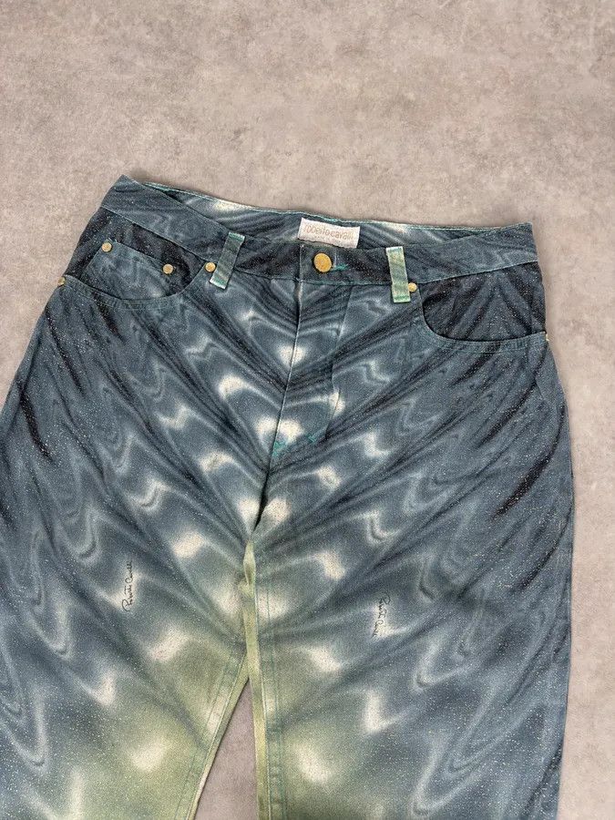 Roberto Cavalli SS2001 Roberto Cavalli Blue Denim Glitter Gradient Jeans Size 26" / US 2 / IT 38 - 5 Thumbnail