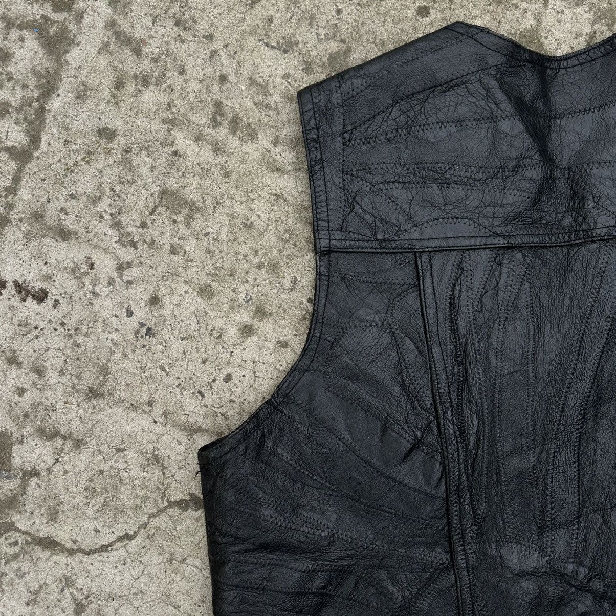 Genuine Leather Vintage Leather Vest Custom Genuine Leather Y2K 00s USA Size US L / EU 52-54 / 3 - 13 Thumbnail
