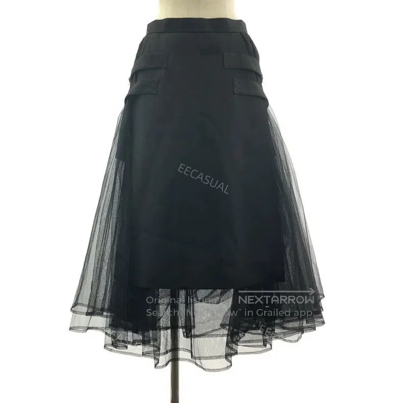 Comme des Garcons Comme Des Garcons size M Tulle pieced side waistband wool Size 23" - 2 Thumbnail