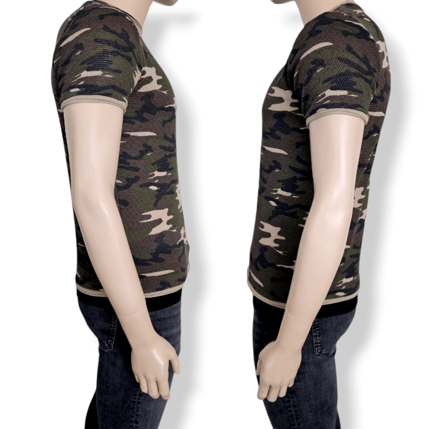 Zara Zara Man Camo Print Waffle Knit Muscle Shirt Size US L / EU 52-54 / 3 - 5 Thumbnail