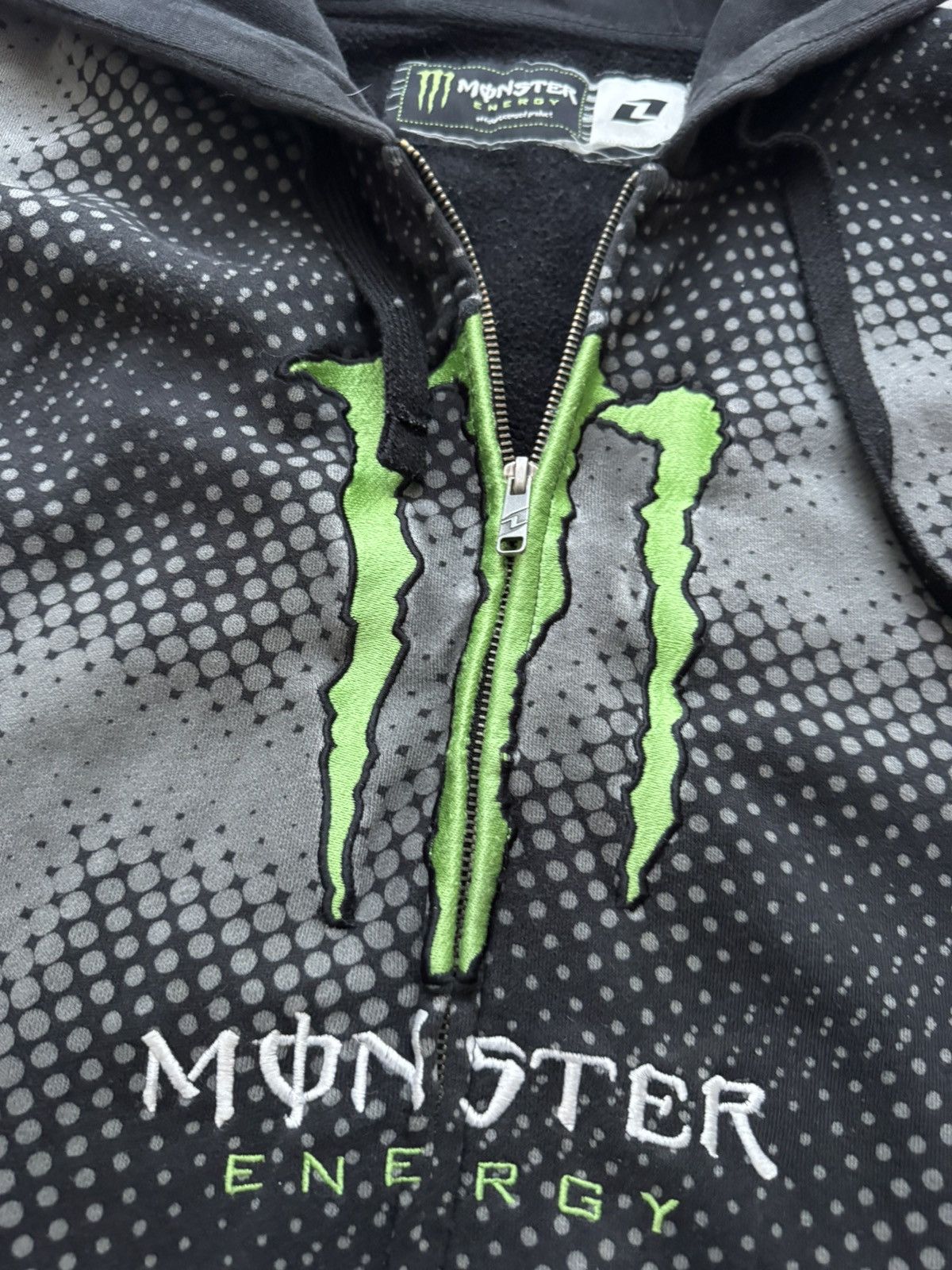 Fox Racing Rare FOX RACING X MONSTER Distressed Zip hoodie Size US M / EU 48-50 / 2 - 6 Thumbnail