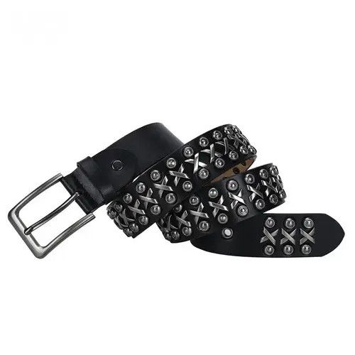 Leather × Vintage Punk Rock Studded Rivet Belts Size ONE SIZE - 3 Thumbnail