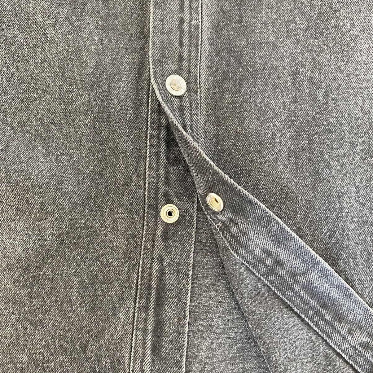 Levi's VTG 90’s Levis Silvertab Faded Black Thick Denim Shirt Size US M / EU 48-50 / 2 - 7 Thumbnail
