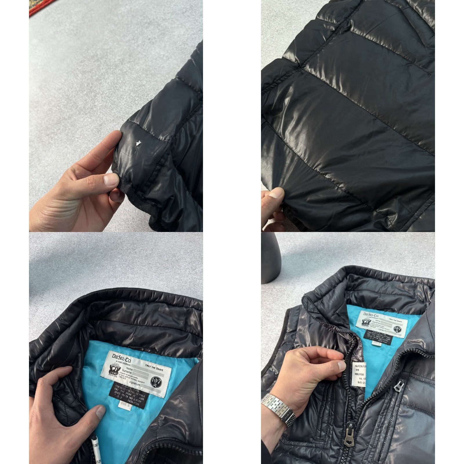 Diesel VINTAGE Diesel Y2K Rare Down Puffer Nylon Full Zip Vest Navy Blue S Men Size US S / EU 44-46 / 1 - 8 Thumbnail