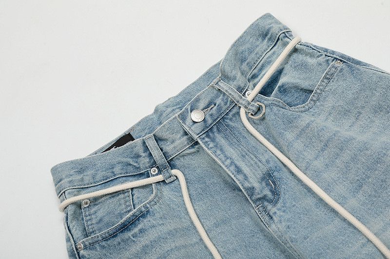 Jean American Retro Washed Blue Saber Jeans Size US 32 / EU 48 - 3 Thumbnail