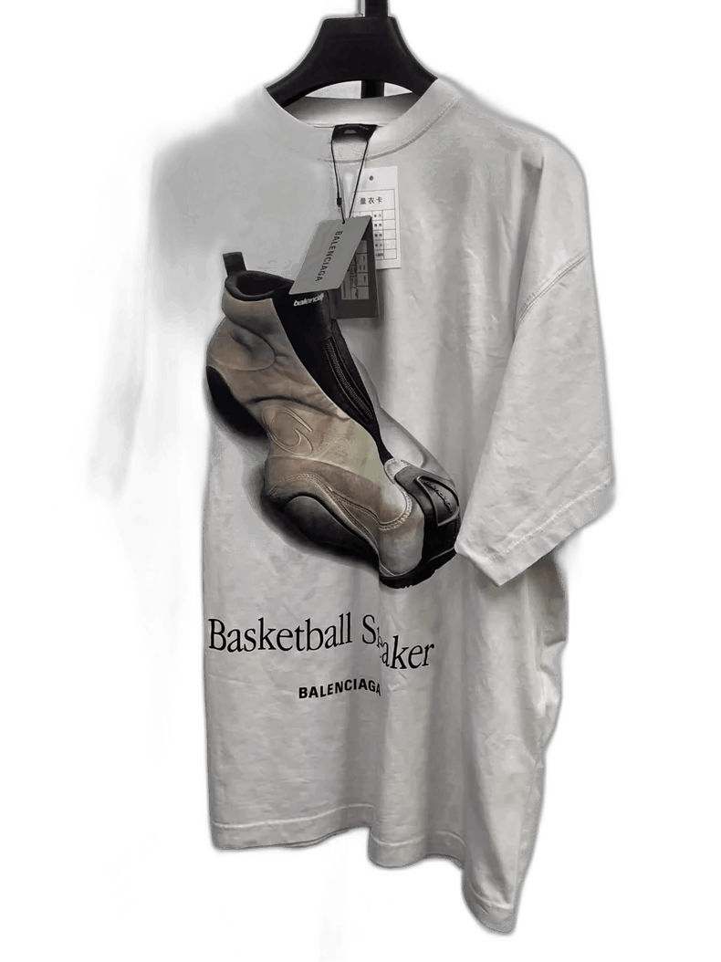 Balenciaga Balenciaga Basketball Sneaker Print TShirt-2505 Size US S / EU 44-46 / 1 - 1 Thumbnail