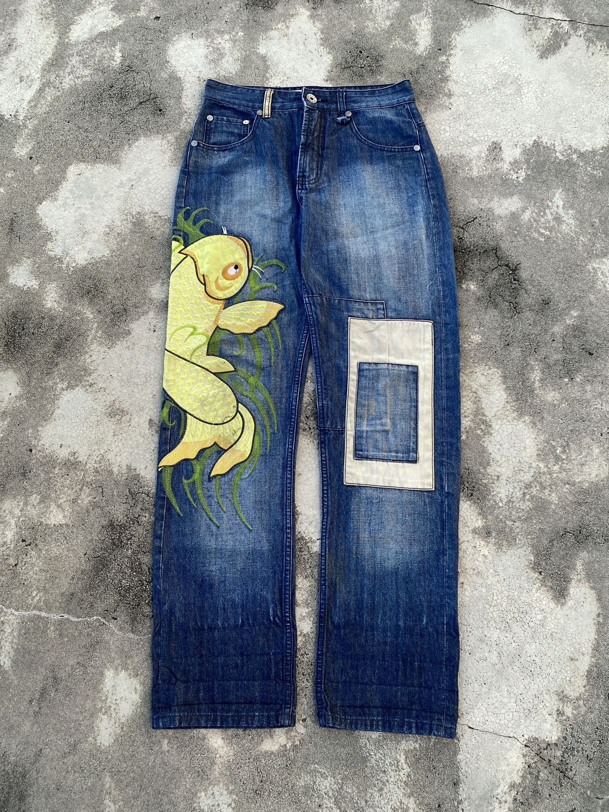 Japanese Brand Vintage Sukajan Jeans Koi Size US 30 / EU 46 - 1 Thumbnail