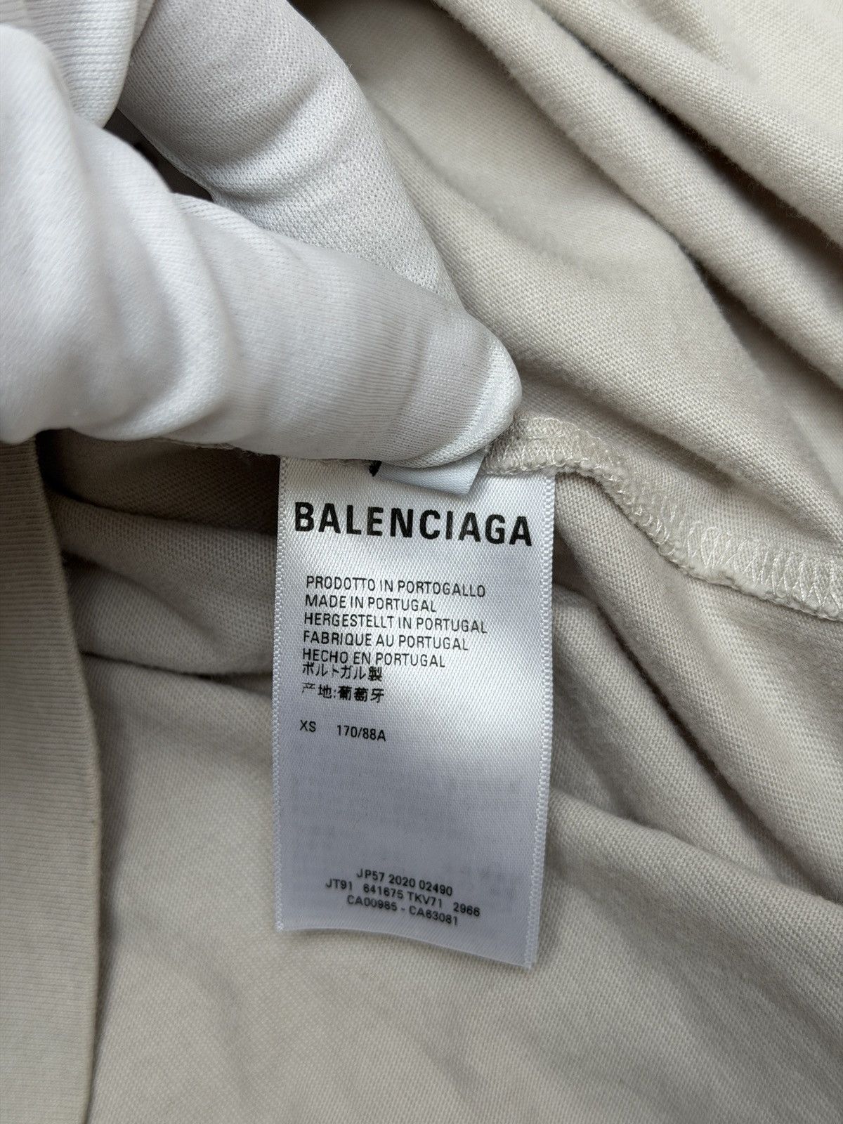 Balenciaga Balenciaga Lion Laurel Embroidery Logo Tee Shirt Beige Size US XS / EU 42 / 0 - 7 Thumbnail