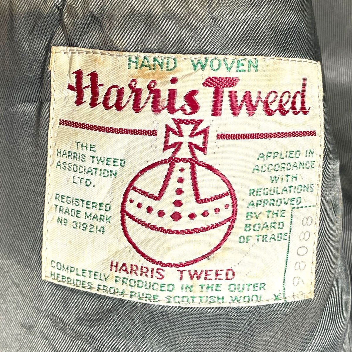 Harris Tweed Vintage 80s Harris Tweed Atelier Torino Blue Grey Plaid Wool Size 52R - 12 Thumbnail