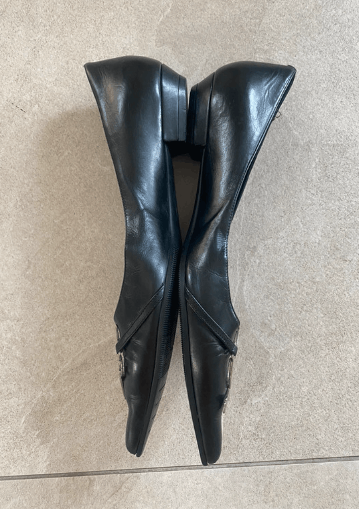 Dior Dior Shoes Ballet Heels Mules 2000 Black Leather Vintage Size US 6 / IT 36 - 3 Thumbnail
