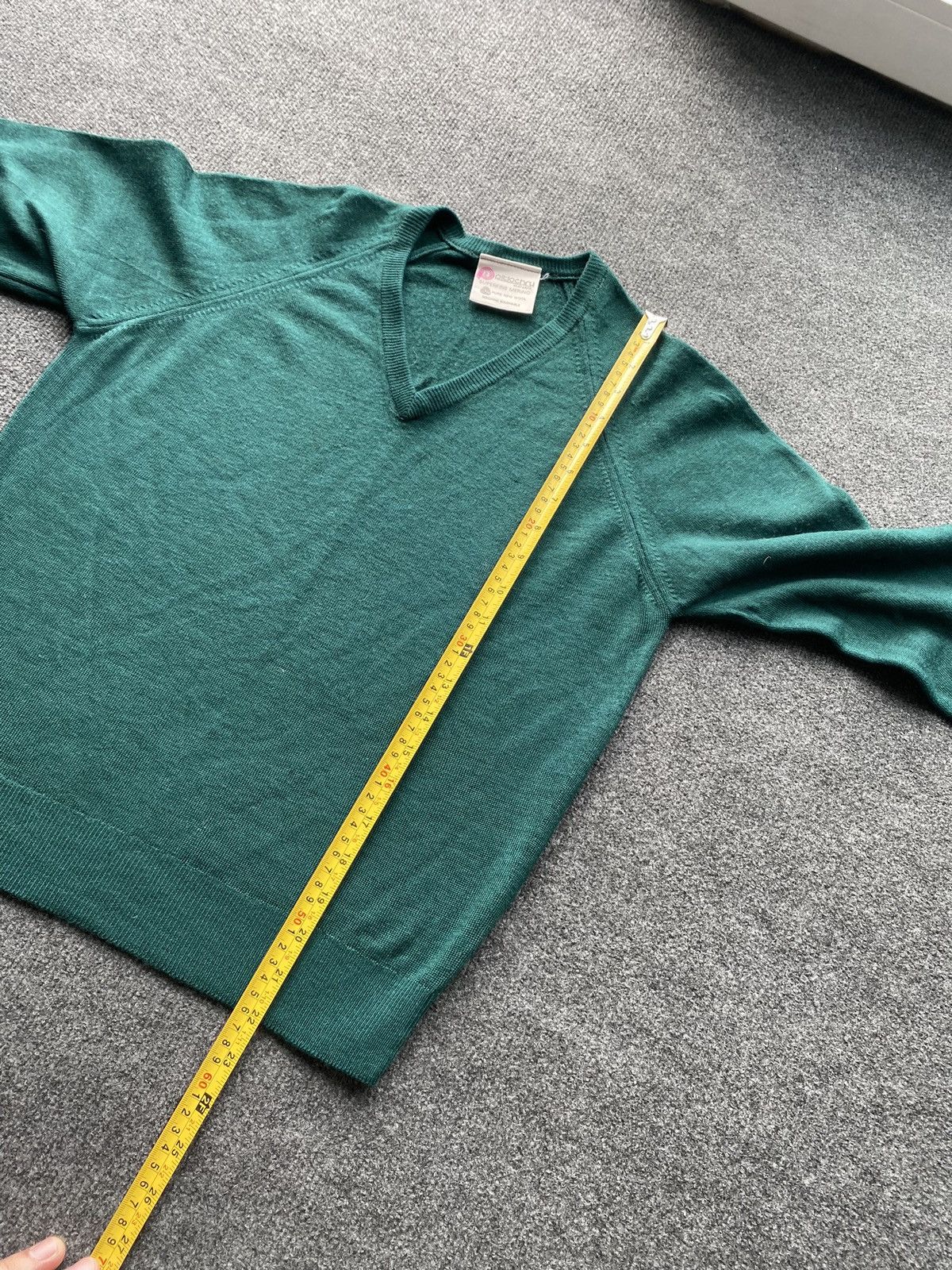 Other 🔥Scotland Pitlochry pure new wool green v neck mens pullover Size US S / EU 44-46 / 1 - 5 Thumbnail
