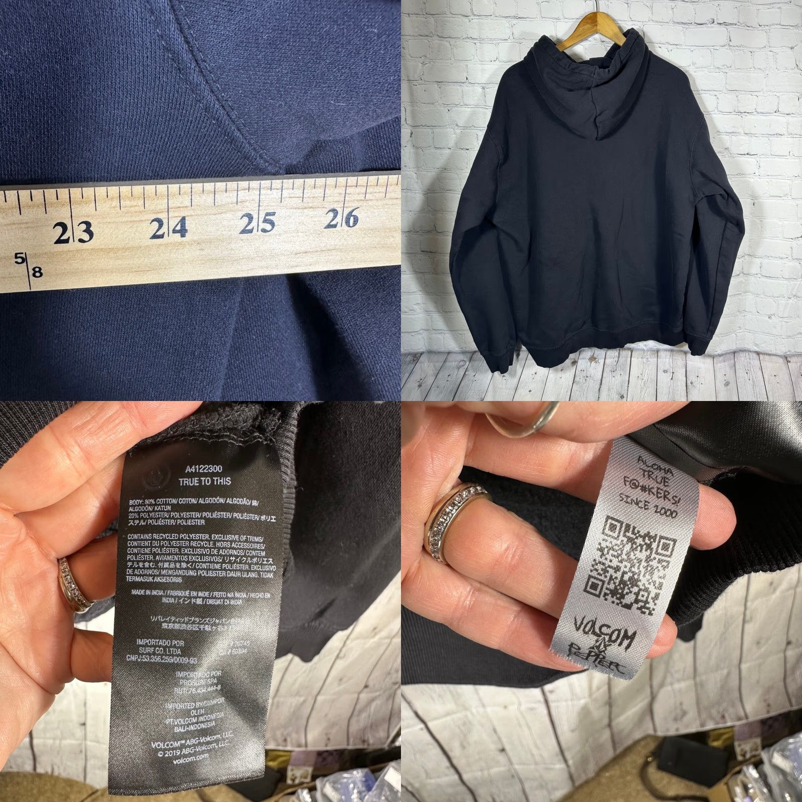 Volcom VINTAGE Volcom Entertainment Pepper Hoodie Mens Black Graphic Pullover Sweatshirt XXL Size US XXL / EU 58 / 5 - 8 Thumbnail