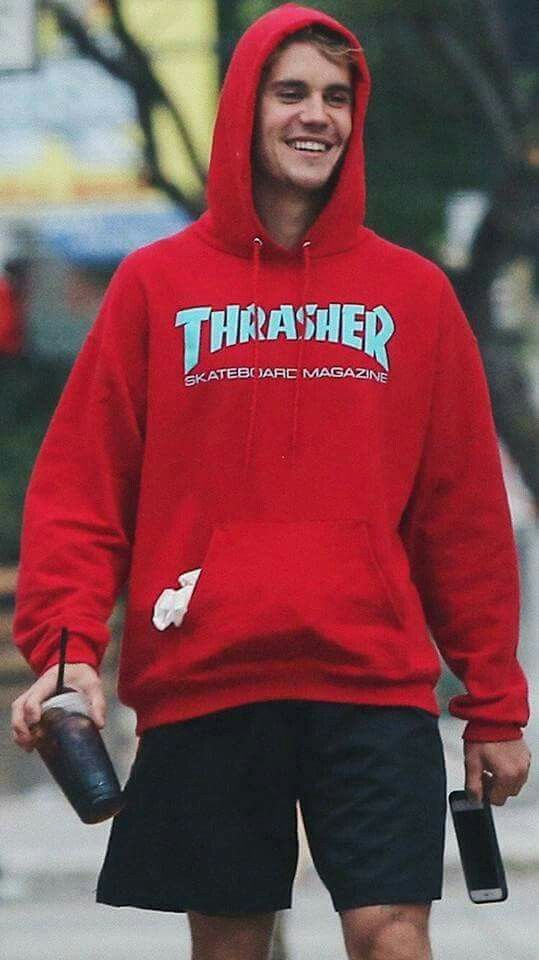image of Thrasher Hoodie in Red, Men's (Size Medium)