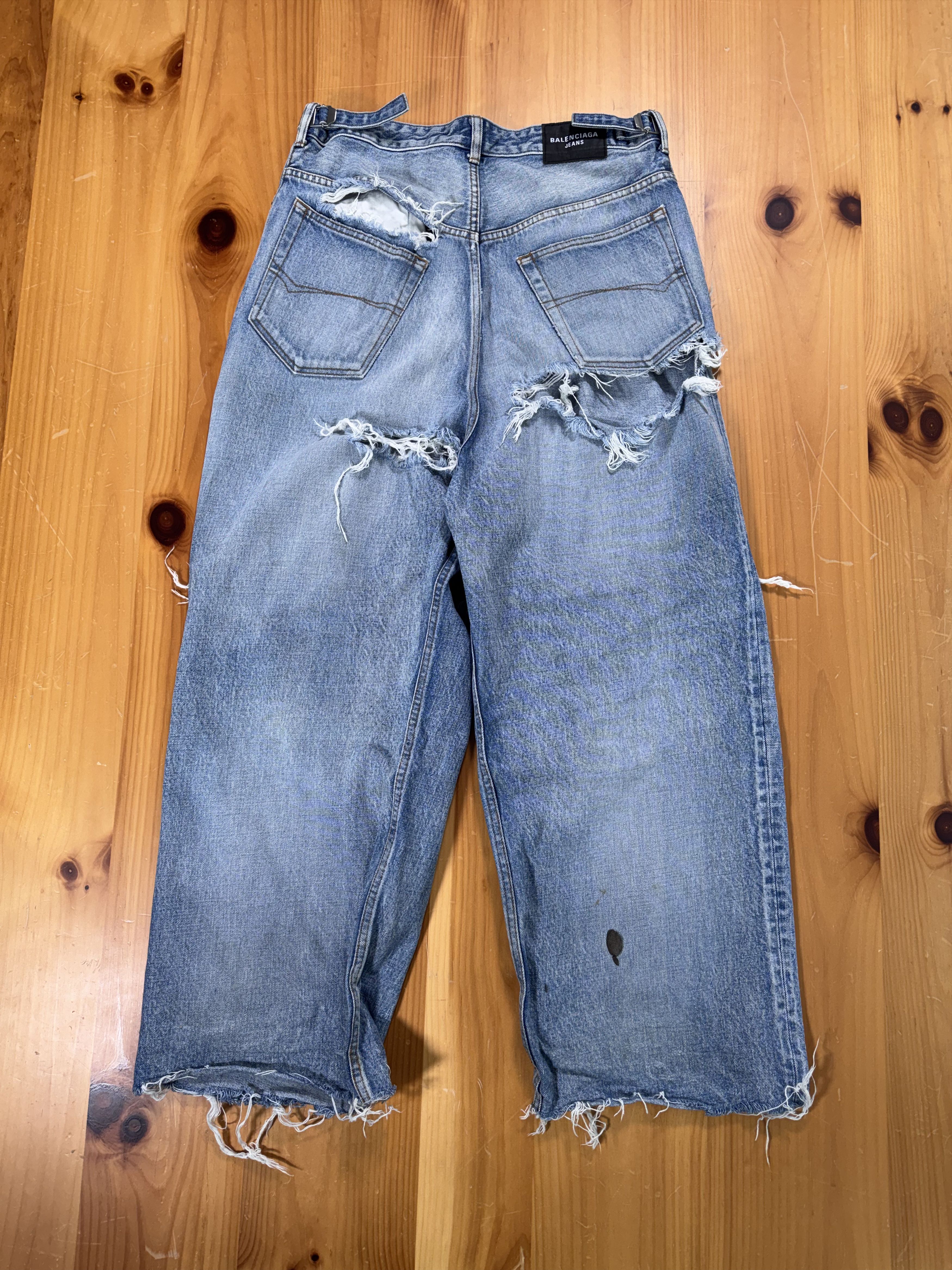 Balenciaga SS23 Runway Baggy Skater Balenciaga Mud Show Ripped Jeans Size US 34 / EU 50 - 5 Thumbnail