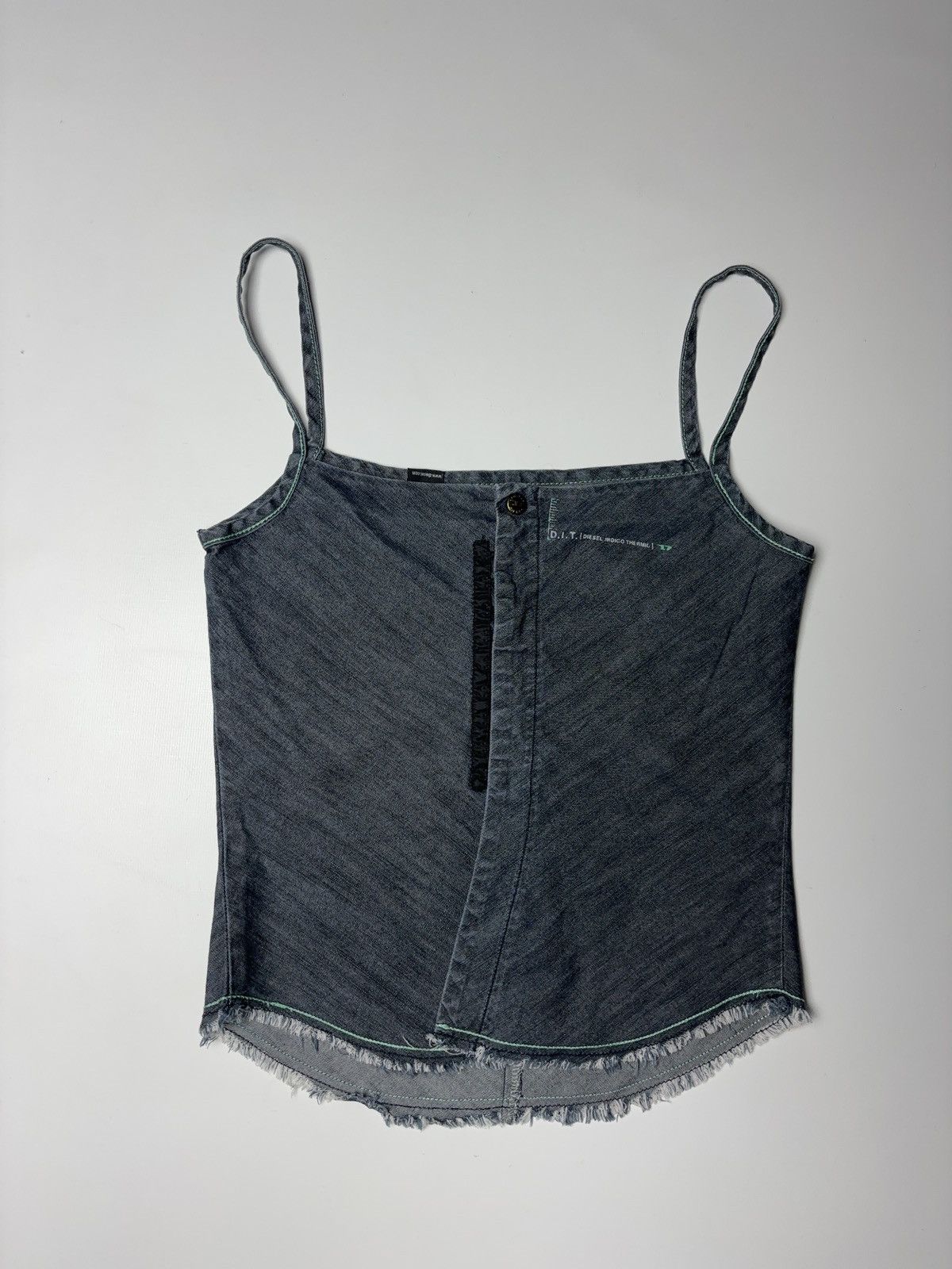 DIESEL VINTAGE DENIM CORSET TANK TOP