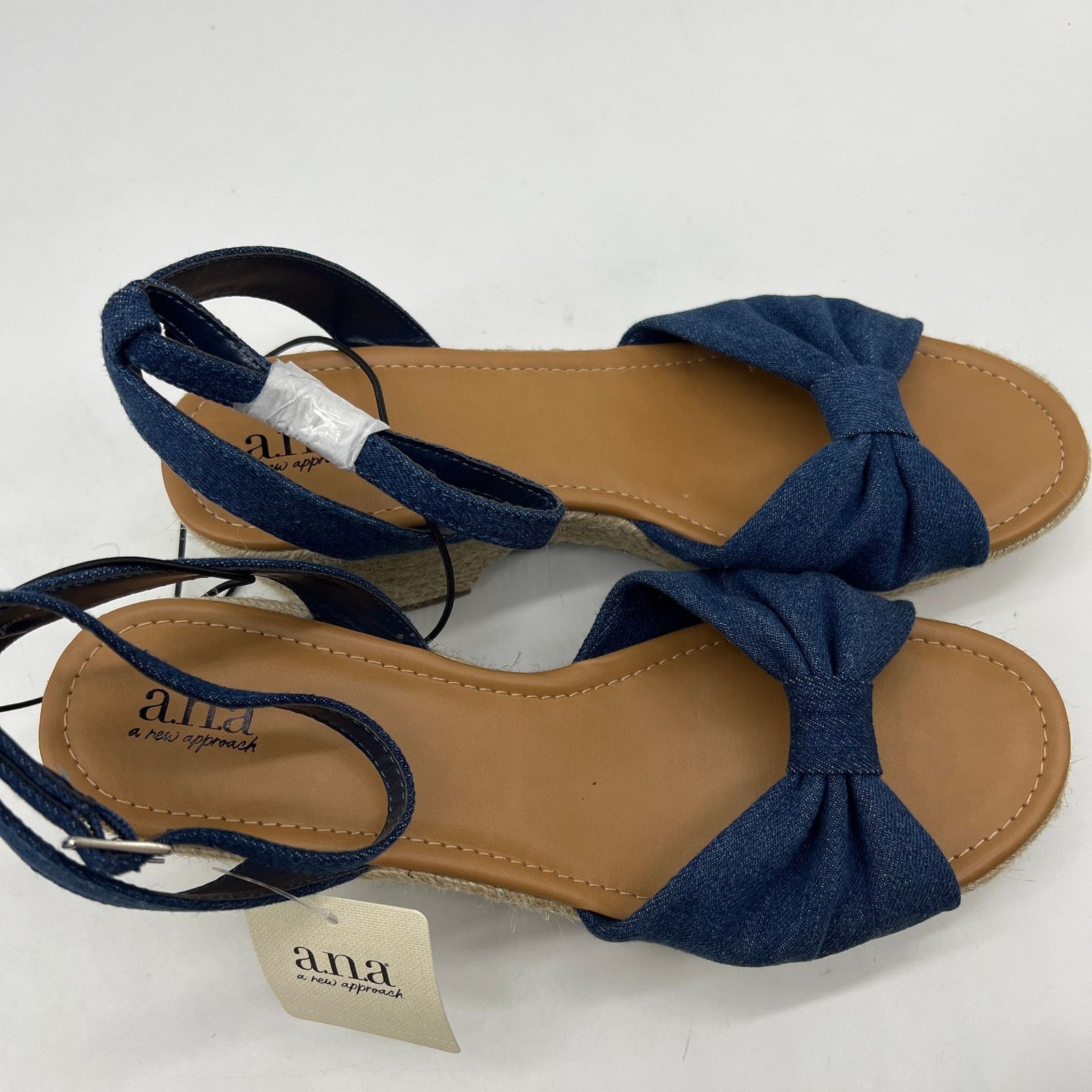 Other a.n.a Womens Dukes Heeled Sandals Denim Blue Size 11M Size US 11 / IT 41 - 6 Thumbnail