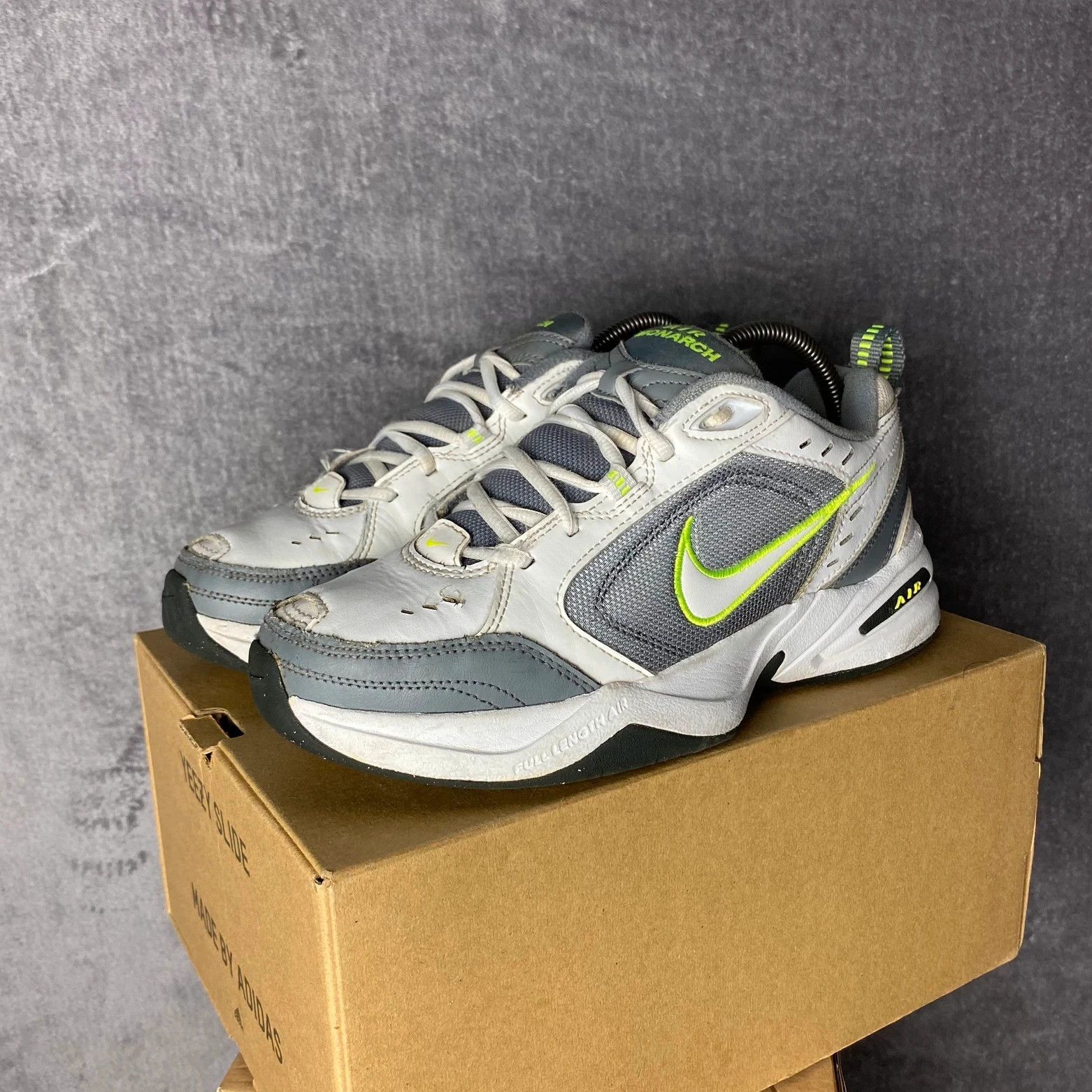 Nike Air Monarch daddy shoes sneakers Y2K white grey lime Size US 7.5 / EU 40-41 - 1 Thumbnail