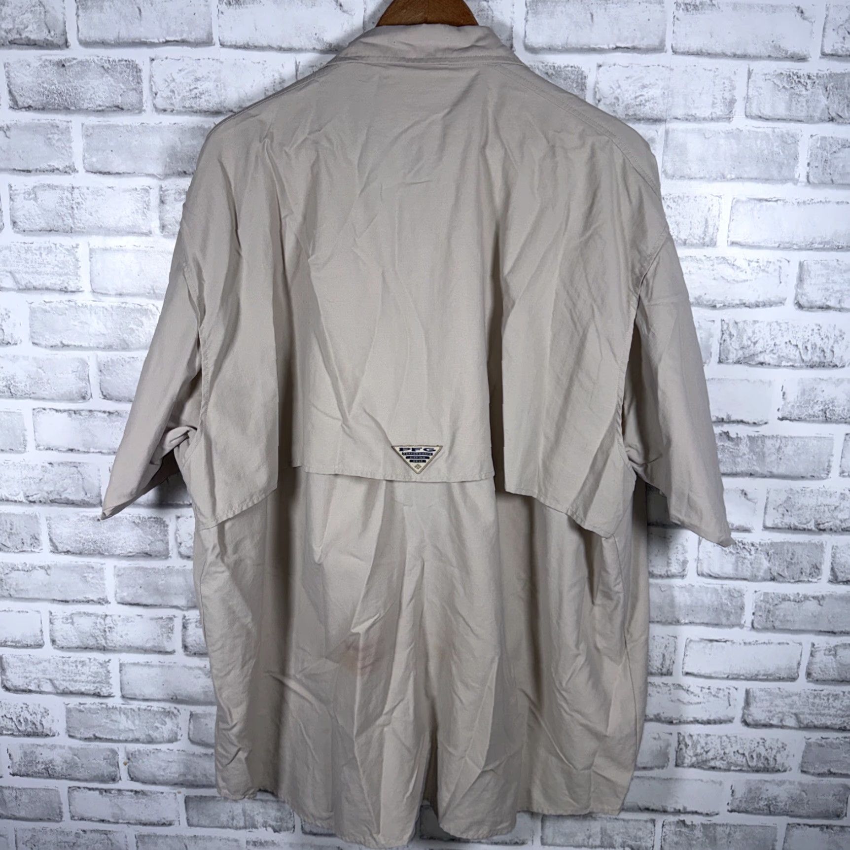 Vintage Columbia Mens Size XL Beige PFG Vented Button Up Fishing Shirt Size US XL / EU 56 / 4 - 4 Thumbnail
